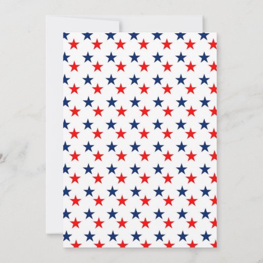 Invitation 4 juillet Oncle Sam (Dos)