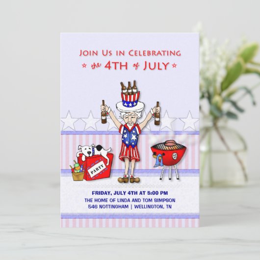 Invitation 4 juillet - Oncle Sam Party BBQ (Debout devant)