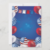 Invitation 4 juillet Parti BBQ Amérique 4ème indépendance (Dos)