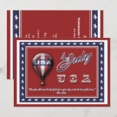 Invitation 4 juillet partie de "Jour de la Déclaration (Devant / Derrière)