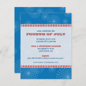 Invitation 4 juillet partie d'explosion de partie (Devant / Derrière)