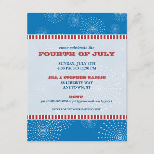 Invitation 4 juillet partie d'explosion de partie