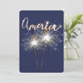 Invitation 4 juillet Party Sparkler (Debout devant)