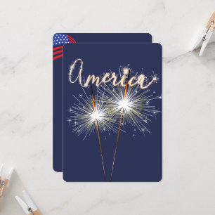 Invitation 4 juillet Party Sparkler