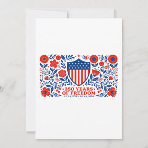 Invitation 4 juillet Patriotique 250e anniversaire 250 ans