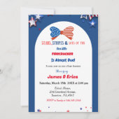Invitation 4 juillet petit baby shower de pétards (Devant)