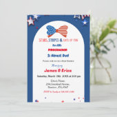 Invitation 4 juillet petit baby shower de pétards (Debout devant)