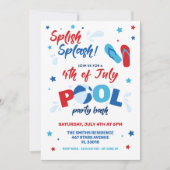 Invitation 4 juillet Pool Party (Devant)