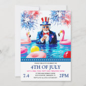 Invitation 4 juillet Pool Party (Devant)