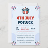 Invitation 4 juillet Potluck (Devant)