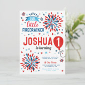 Invitation 4 juillet premier anniversaire petit pétard (Debout devant)