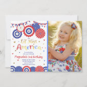 Invitation 4 juillet quatrième d'invitation d'anniversaire de (Devant)
