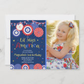 Invitation 4 juillet quatrième d'invitation d'anniversaire de (Devant)