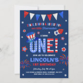 Invitation 4 juillet quatrième d'invitation d'anniversaire de (Devant)