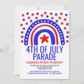 Invitation 4 juillet Rainbow Parade (Devant)