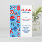 Invitation 4 juillet Red White Blue Celebration (Debout devant)