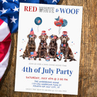 4 juillet Red White & Woof Patriotic Dogs Party