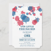 Invitation 4 juillet Rouge & Bleu 1er anniversaire (Devant)