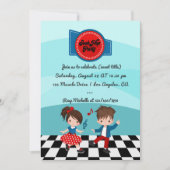 Invitation 4 juillet Sock Hop Party (Devant)