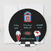 Invitation 4 juillet Sock Hop Party (Dos)