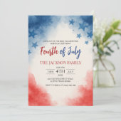 Invitation 4 juillet soirée minimaliste d'aquarelle (Debout devant)