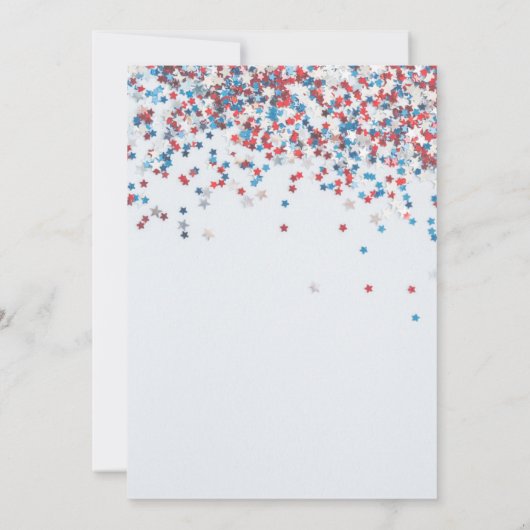 Invitation 4 juillet Stars (Dos)