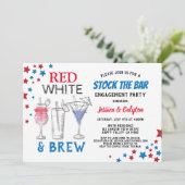 Invitation 4 juillet Stock The Bar Engagement Party (Debout devant)
