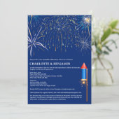 Invitation 4 juillet Thème Douche Couple (Debout devant)