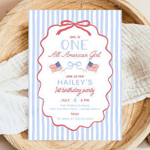 Invitation 4 juillet Un premier anniversaire tout américain
