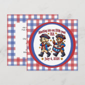 Invitation 4 juillet USA 250e anniversaire Semiquincentenaire (Devant / Derrière)