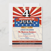 Invitation 4 juillet vintage (Devant)