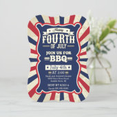 Invitation 4 juillet vintage bande (Debout devant)