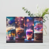 Invitation 4 Pack Signets de café psychédélique (à revendre?) (Debout devant)