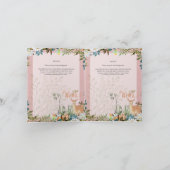 Invitation 4 page FILLES adorables Baby shower de cerfs de bo (Intérieur)