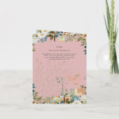 Invitation 4 page FILLES adorables Baby shower de cerfs de bo (Dos)