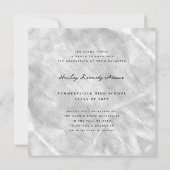 Invitation 4 Photo Collage Carré Foil Chic Graduation Card (Dos)