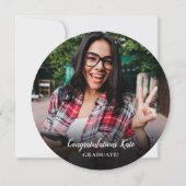 Invitation 4 Photo Collage Graduation Party Circulaire (Dos)