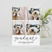 Invitation 4 Photo Collage Script - Graduate Party (Debout devant)