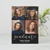 Invitation 4 Photo Collage Script - Graduate Party (Debout devant)