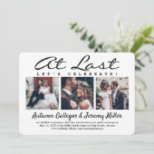 Invitation 4 Photo Enfin Célébration De Mariage Noces (Debout devant)