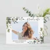 Invitation 4 Photo Eucalyptus Greenery Party (Debout devant)