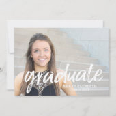 Invitation 4 Photo Fête de Graduation Script tendance (Devant)