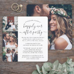 Invitation 4 Photo Happy Ever Après Le Mariage Carré Du Parti<br><div class="desc">Famille d'Invitations et amis à une simple élégante réception seulement célébration mariage avec cette élégante invitation moderne de 4 photo collage carré. Toute la formulation est simple à personnaliser pour une cérémonie de renouvellement de voeu, mariage de suite, 1er anniversaire, après l'elopement ou la fête du dîner. Customisez-le pour inclure...</div>