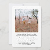 Invitation 4 Photo Mariage virtuel Livestream longue distance (Dos)