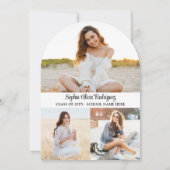 Invitation 4 Photo Modern Script Overlay Graduation Party (Dos)