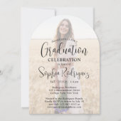 Invitation 4 Photo Modern Script Overlay Graduation Party (Devant)