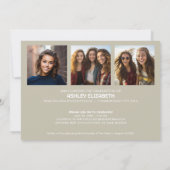 Invitation 4 Photo Modernité tendance Graduation (Dos)