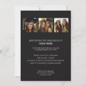 Invitation 4 Photo Parti de Graduation tendance - vertical (Dos)