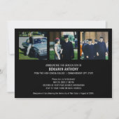 Invitation 4 Photo Script tendance Graduation moderne (Dos)
