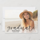 Invitation 4 Photo Script tendance Graduation moderne (Devant)